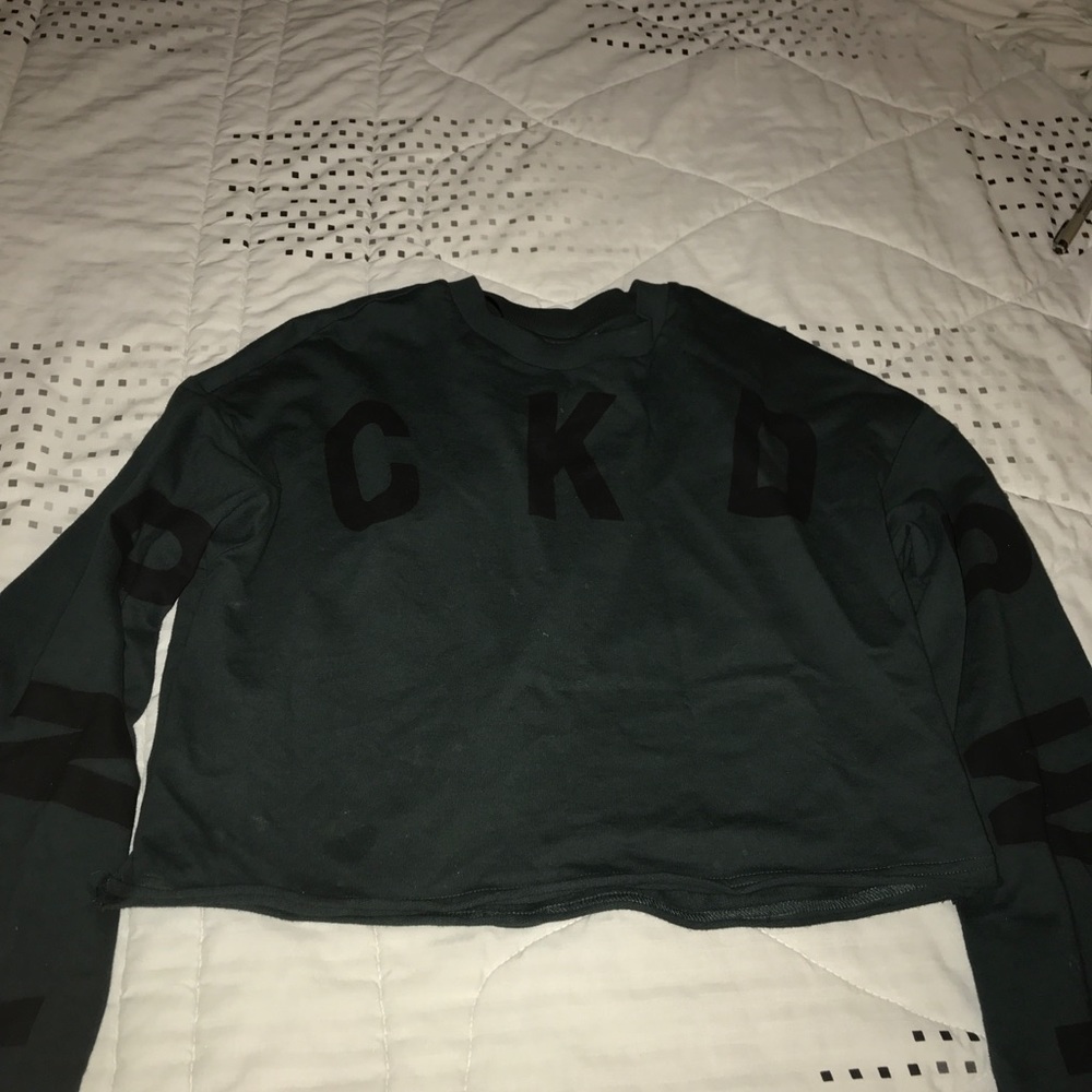 Dark green cropped sweater
